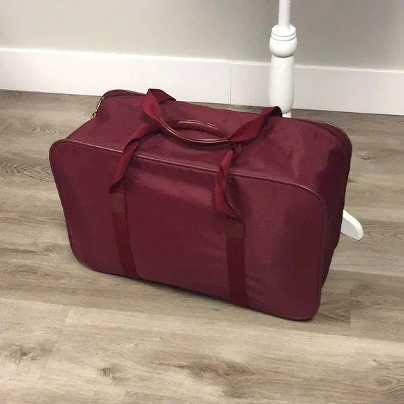 Vintage Samsonite "Port of Entry 1" 2 pc. Burgundy Luggage Set 1980's Ca… - Picture 4 of 16